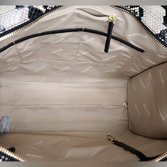 Brahmin Tia of Caviar Felix, Most Luxurious Italian Python Embossed Lthr Tote - Picture 16 of 16